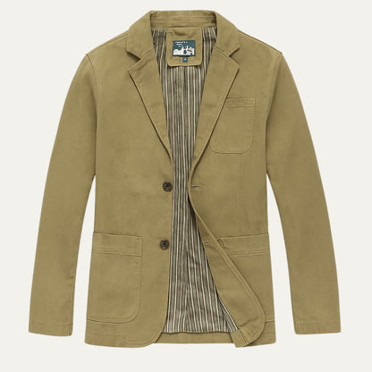 Men's Cotton Blazer Windbreaker With Pockets - Vonnera