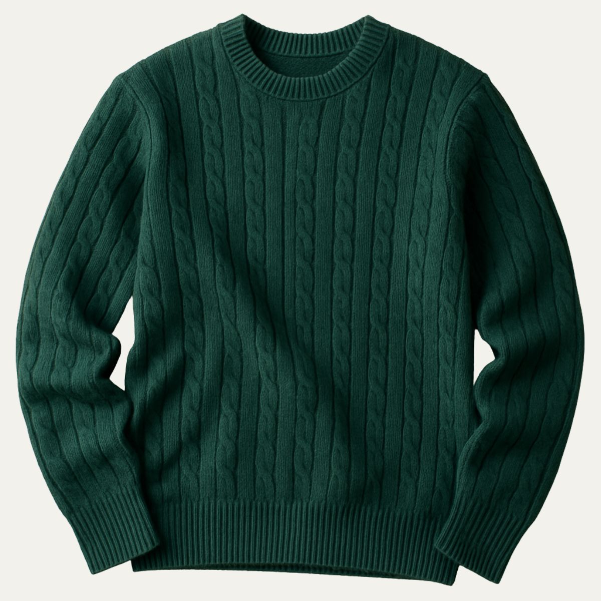Men's Merino Wool Sweater Green - Vonnera