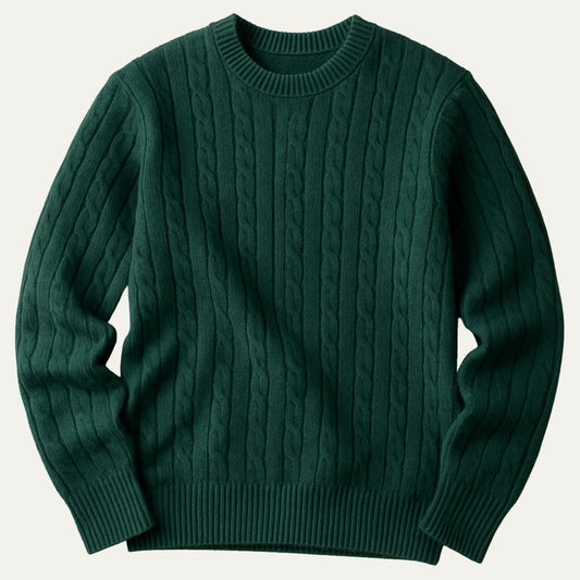 Men's Merino Wool Sweater Green - Vonnera