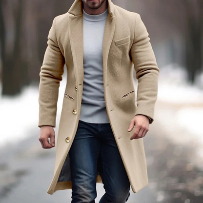 Men's Wool Overcoat Elegant Winter Coat