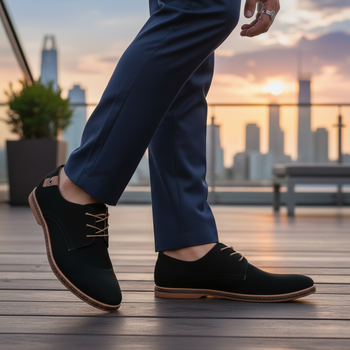 Devon Men's Suede Derby Shoes Classic