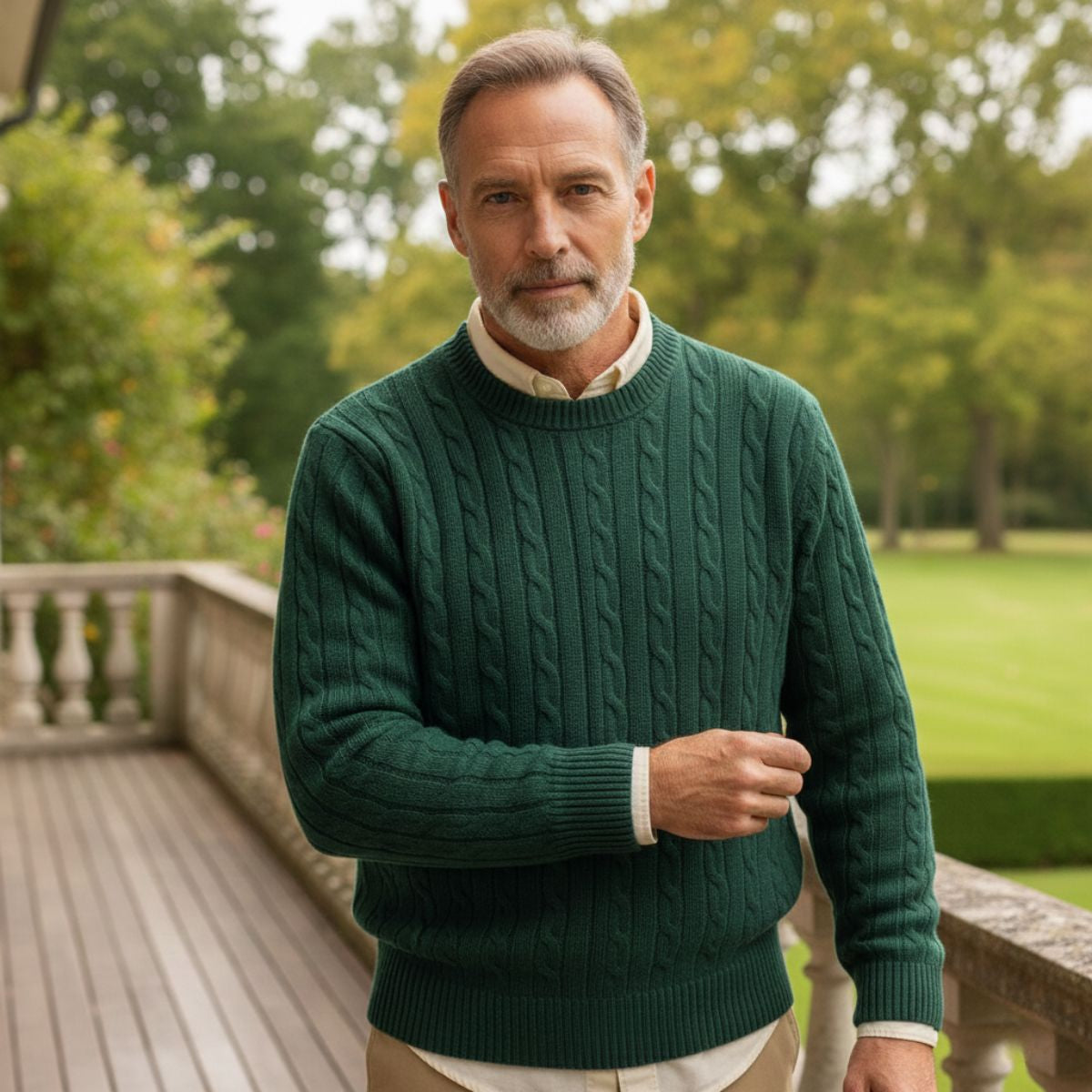 Men's Merino Wool Sweater Green