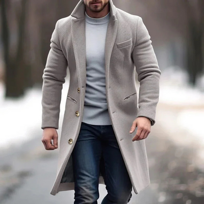 Men's Wool Overcoat Elegant Winter Coat