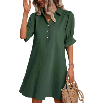 Women's Mini Dress Button Front