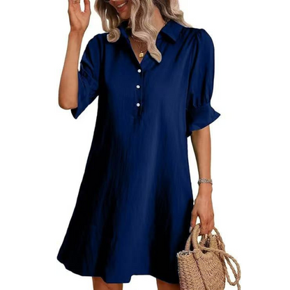 Women's Mini Dress Button Front
