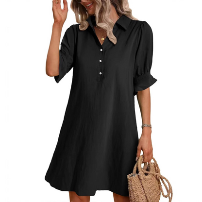 Women's Mini Dress Button Front - Vonnera