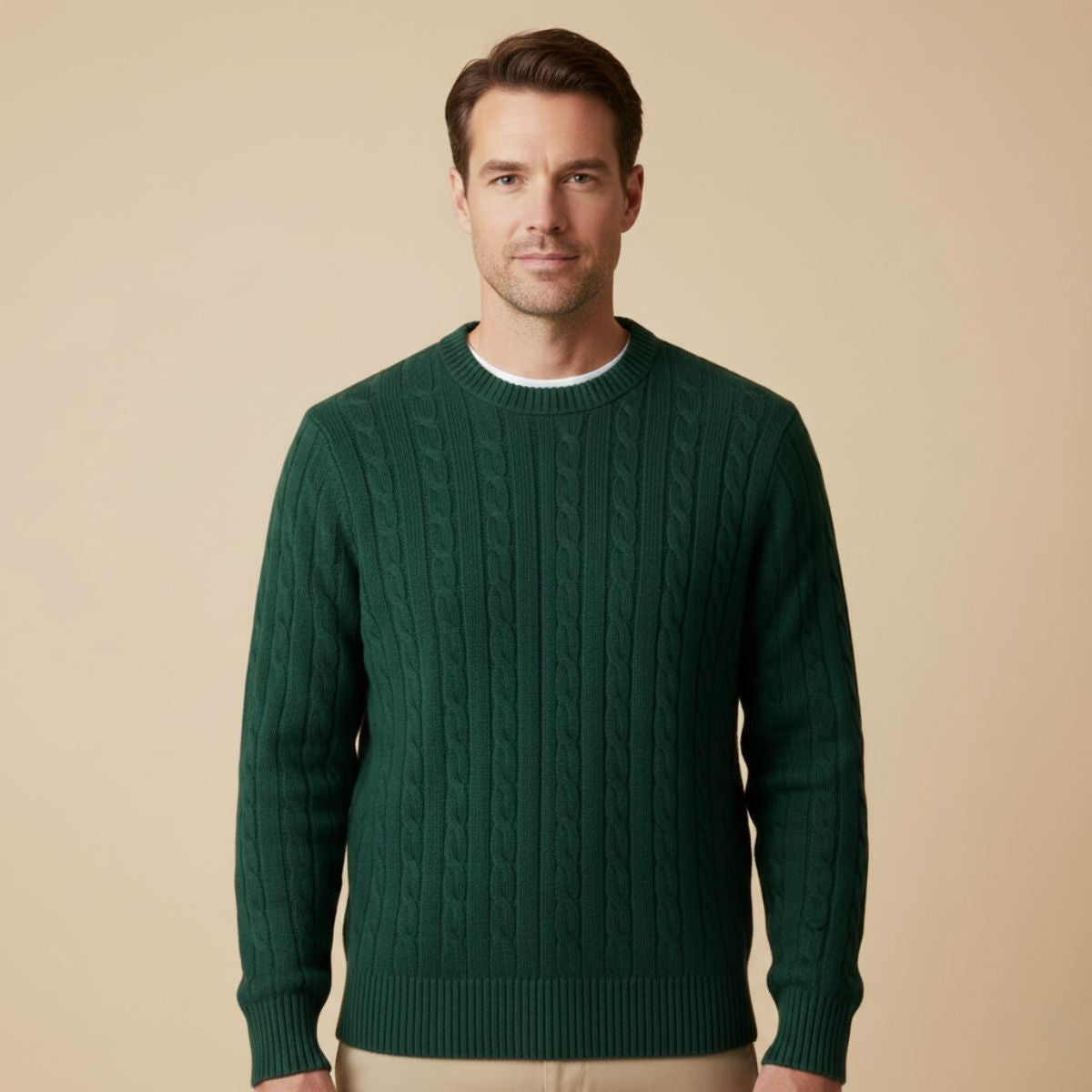 Men's Merino Wool Sweater Green