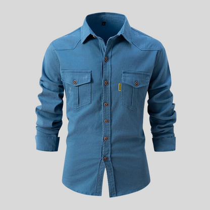 Men's Work Shirt Heavy-Duty Cotton