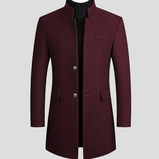 Men's Wool Blend Classic Coat - Vonnera