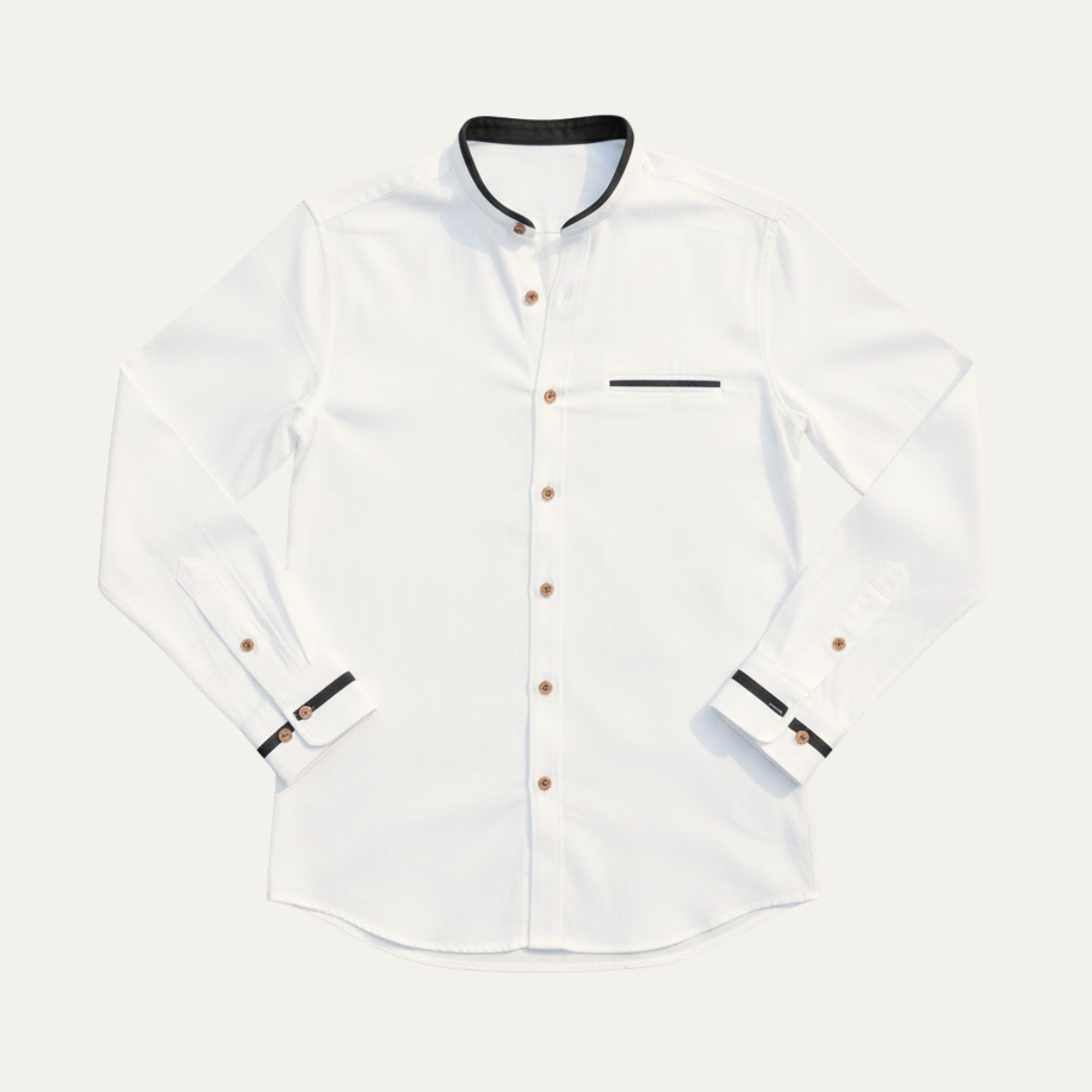 Men's Business Button Up Shirt Standing Collar Silverhaven Ridge