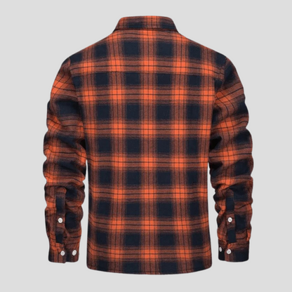 Men's Plaid Fleece Lined Jacket