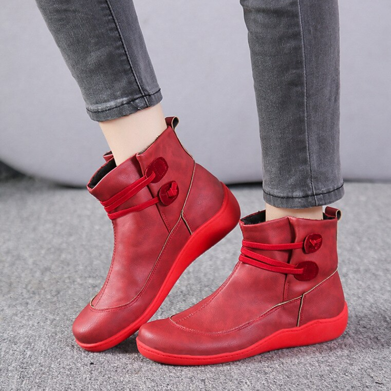 Women's Waterproof Ankle Boots Adjustable Comfort Sole Black - Vonnera