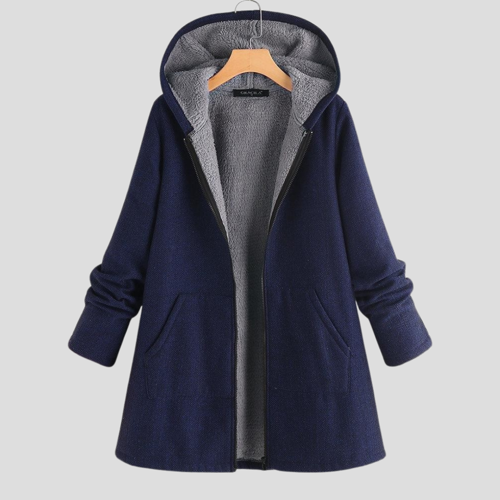 Women's Fleece Hooded Coat - Vonnera