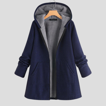 Women's Fleece Hooded Coat - Vonnera