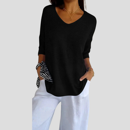 Women's Knit V-Neck Casual