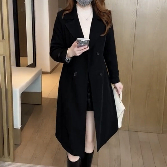 Women's Trench Coat Notched Neckline - Vonnera