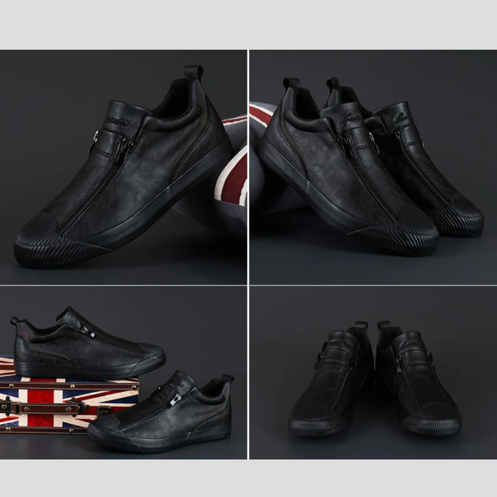 Men's Formal Dress Shoes Leather Black - Vonnera