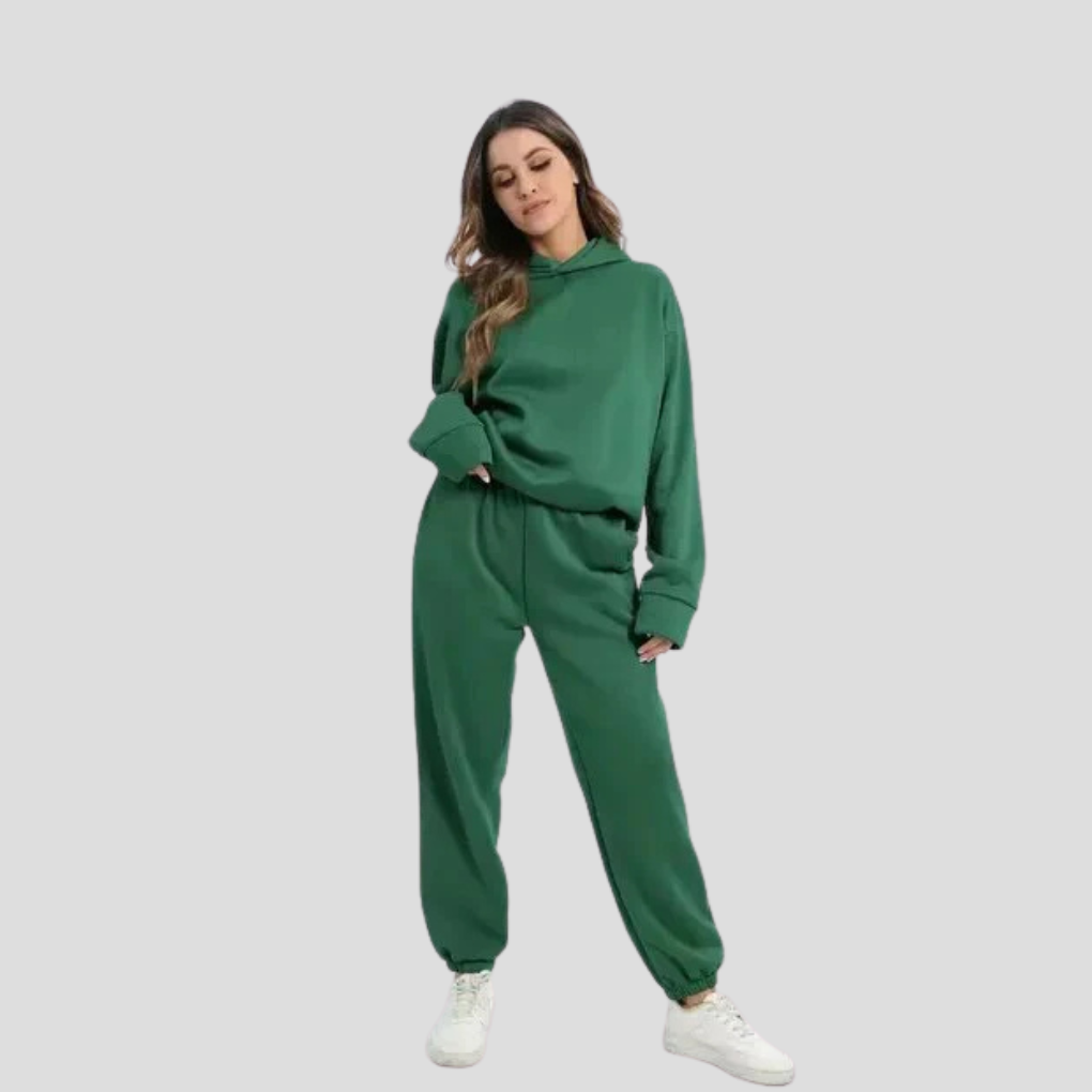 Women's Relaxed Hoodie Jogger Set Winter Loungewear