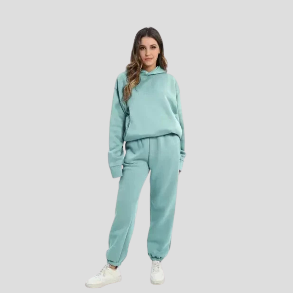Women's Relaxed Hoodie Jogger Set Winter Loungewear