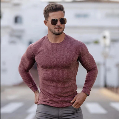 Men's Crewneck Knit Sweater Casual