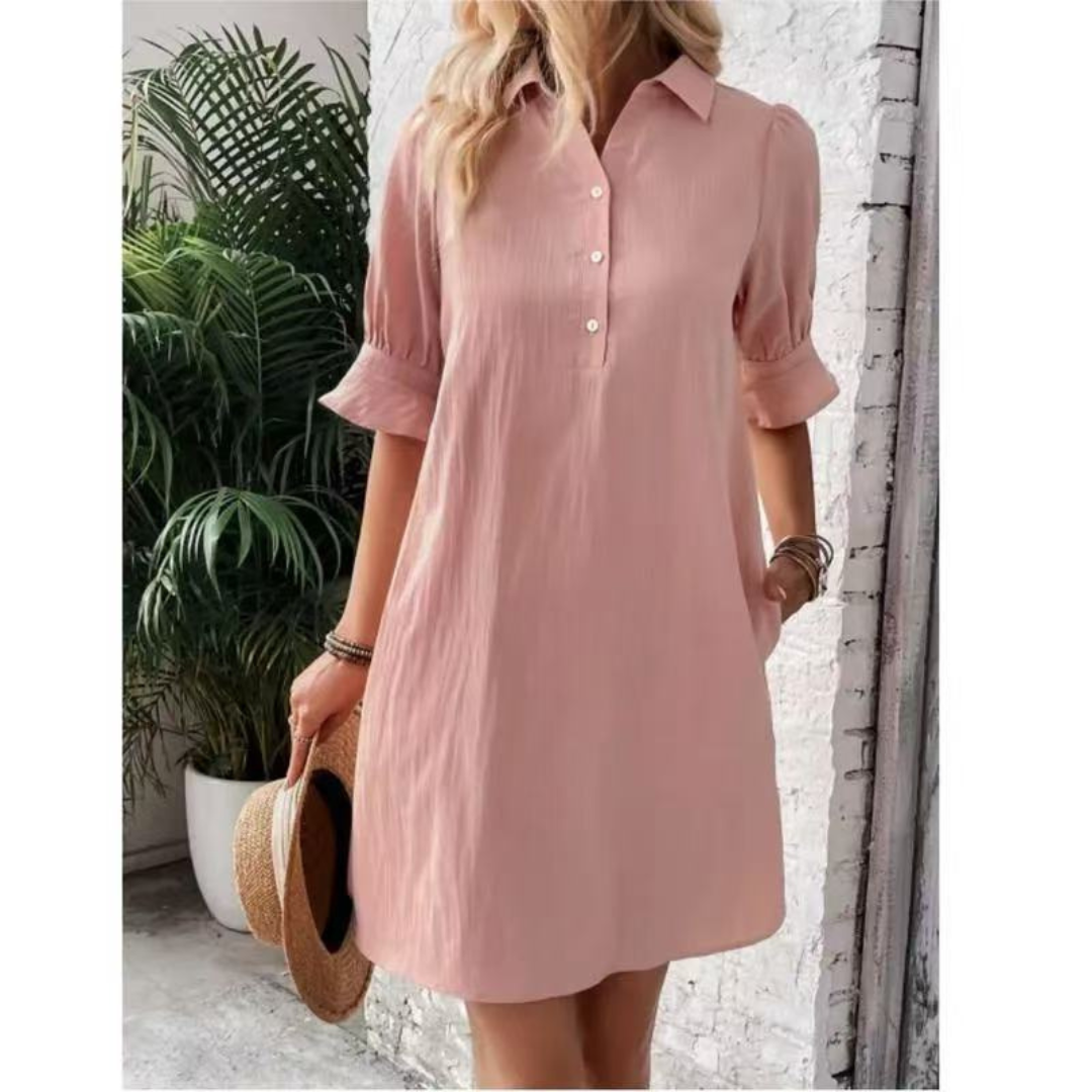Women's Mini Dress Button Front