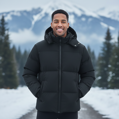 Men's Insulated Hooded Puffer Jacket Warm