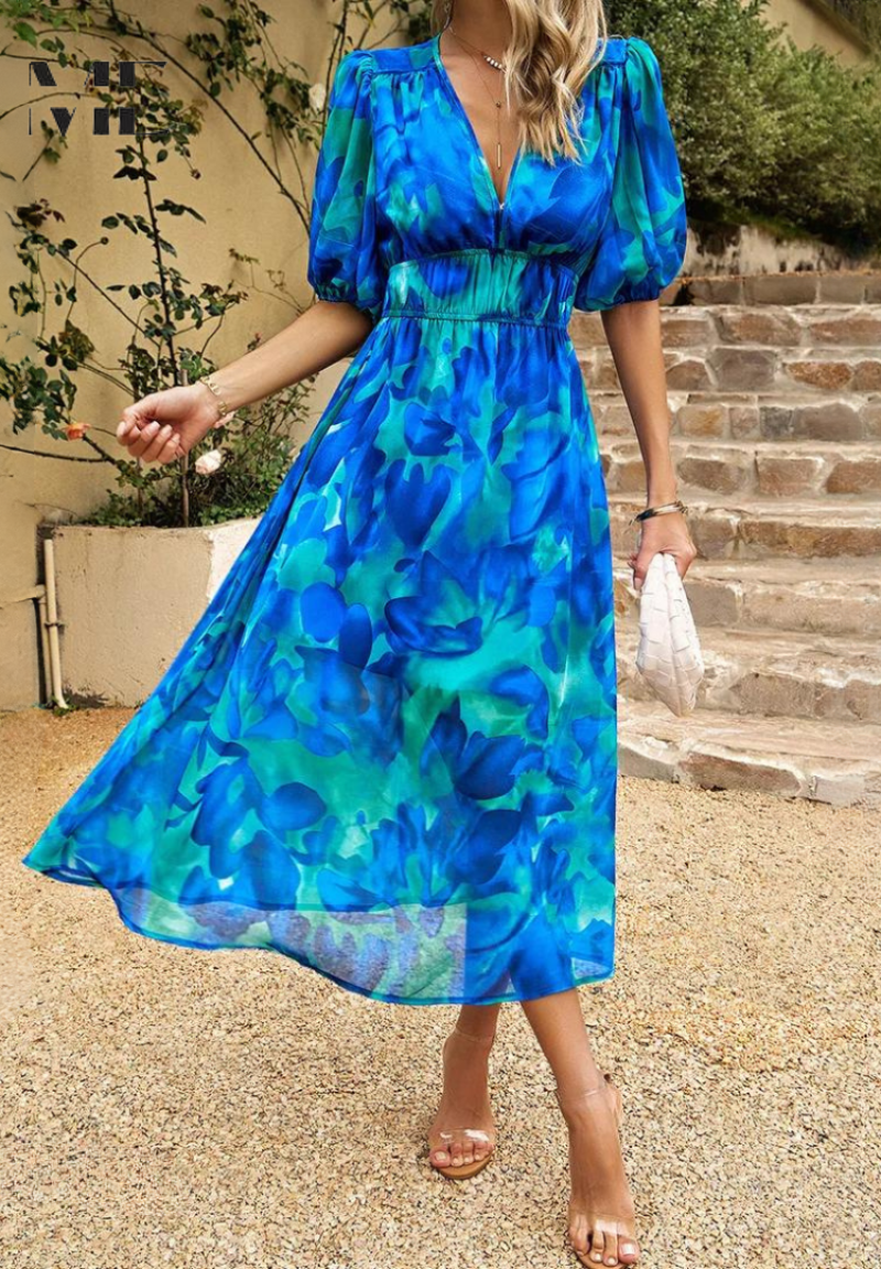 Women's Floral Print Midi Dress