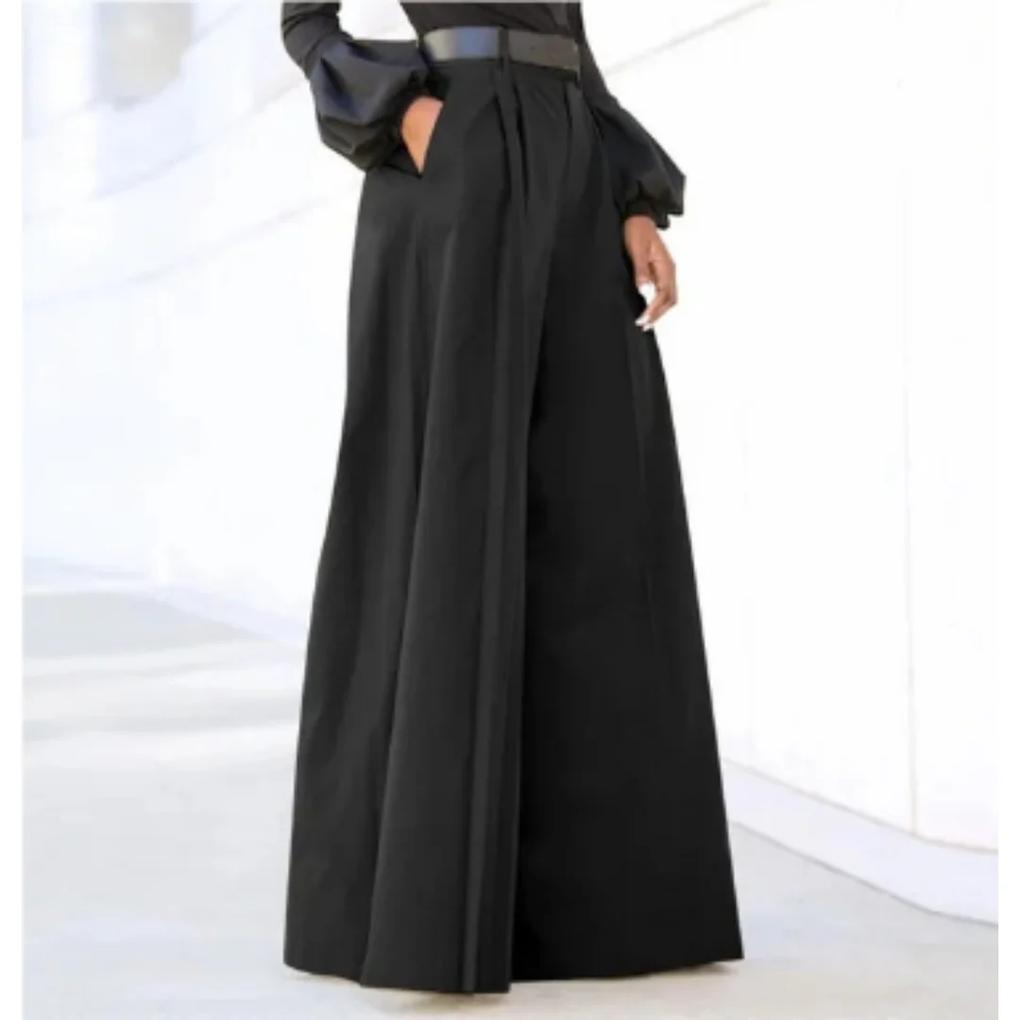 Women's Wide Leg Trousers Relaxed Fit Solid Color - Vonnera