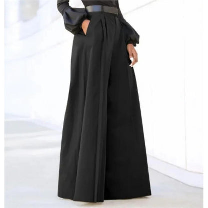 Women's Wide Leg Trousers Relaxed Fit Solid Color - Vonnera