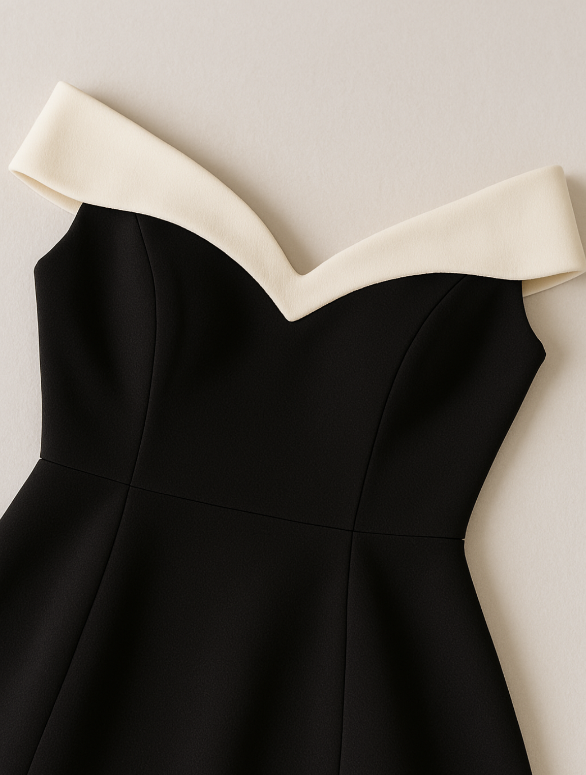 Women's Off-Shoulder Contrast Minidress