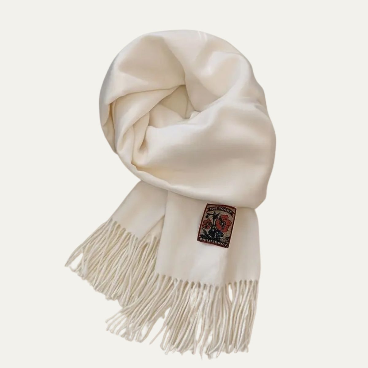 Men's Merino Cashmere Scarf White - Vonnera