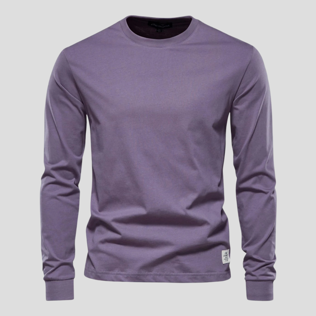 Men's Long Sleeve Round Neck Classic Shirt