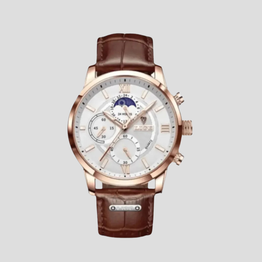 Men's Leather Watch Slim Profile - Vonnera