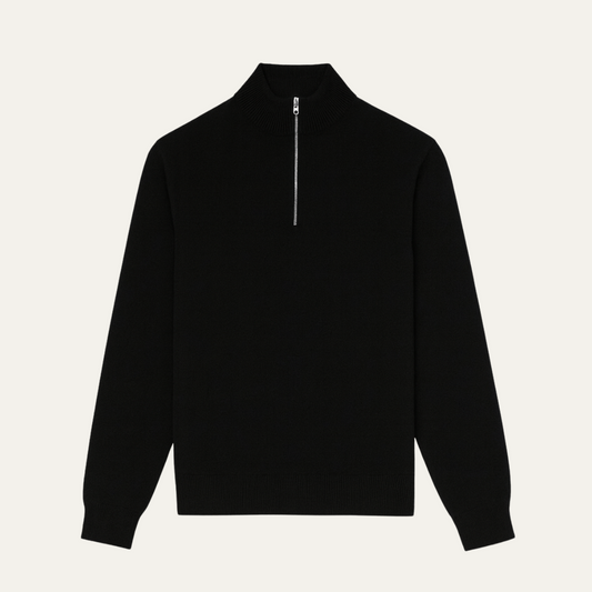 Men's Quarter Zip Sweater Wool Old Money - Vonnera