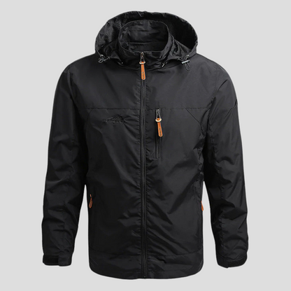 Men's Softshell Jacket Winter Outdoor Waterproof Black - Vonnera