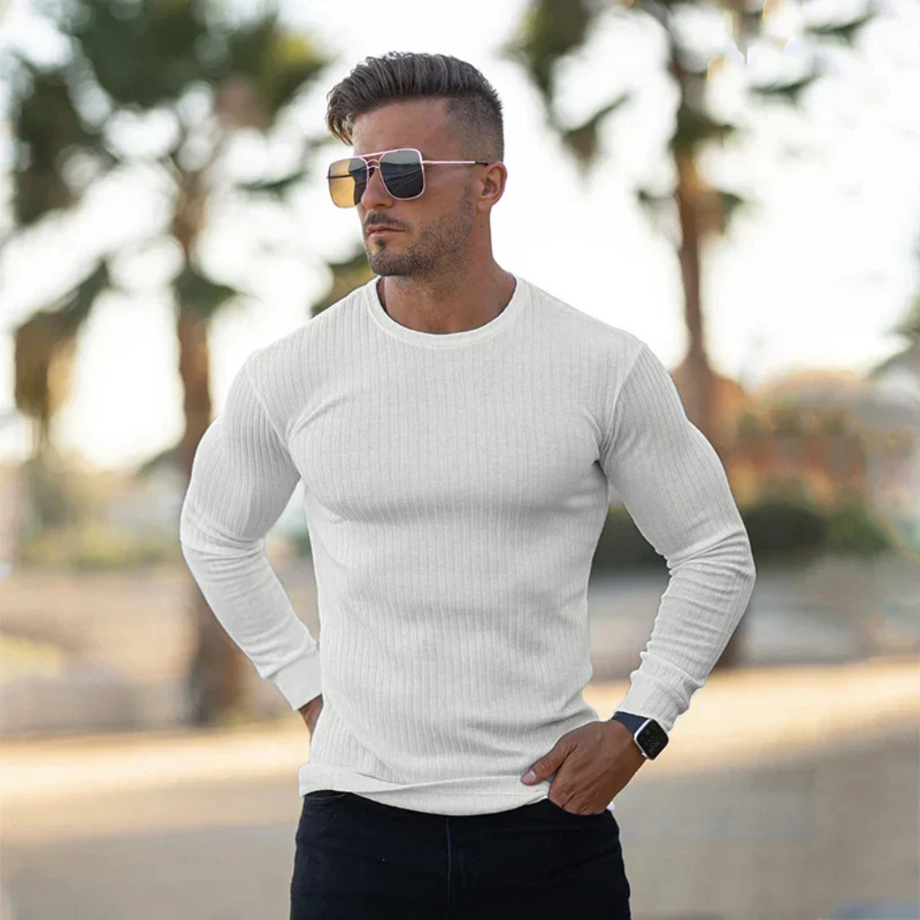 Men's Crewneck Knit Sweater Casual