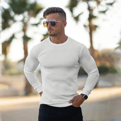 Men's Crewneck Sweater Knit Casual Beige