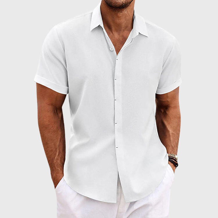 Men's Short Sleeve Casual Button Shirt - Vonnera