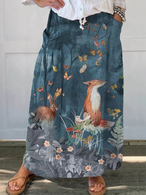 Women's Floral Pocket Skirt - Vonnera