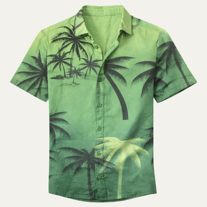 Men's Hawaiian Shirt Tropical Print Cotton Casual - Vonnera
