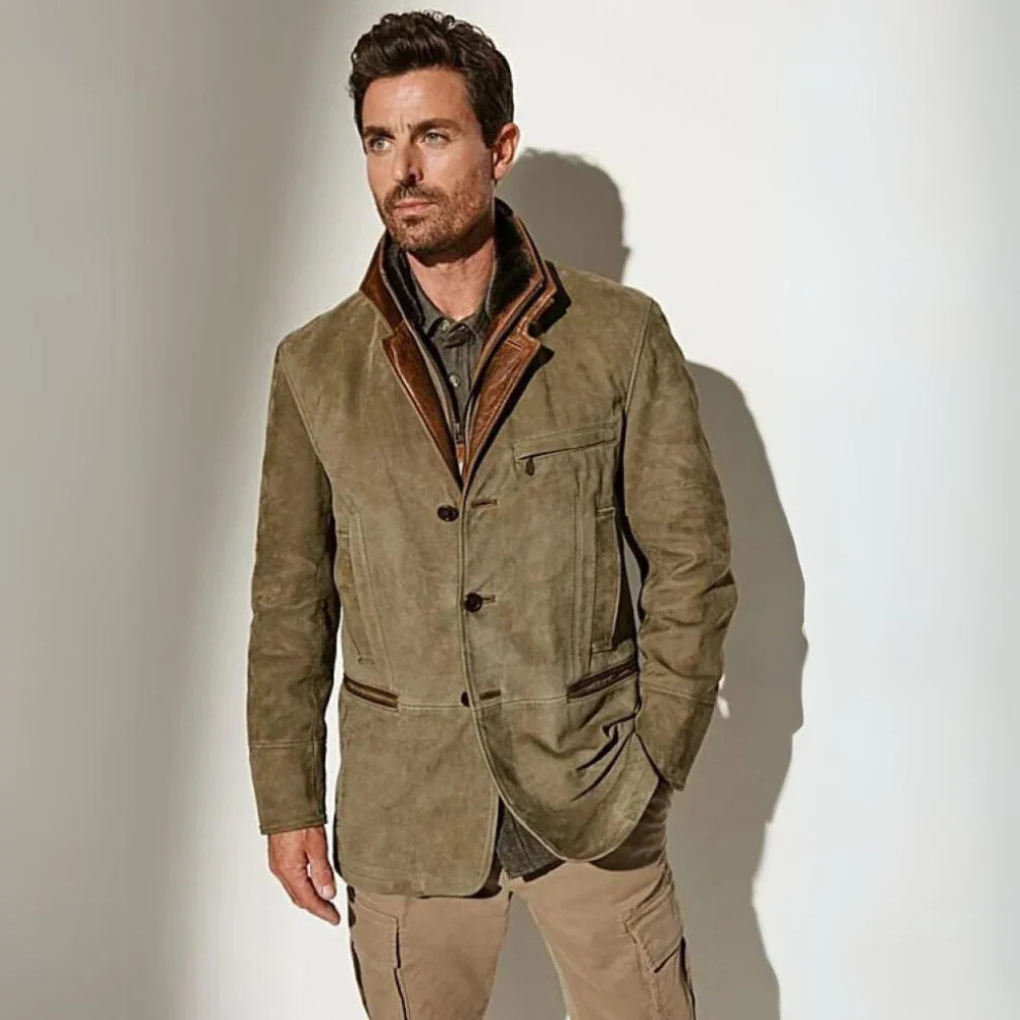 Men's Leather Vintage Jacket - Vonnera