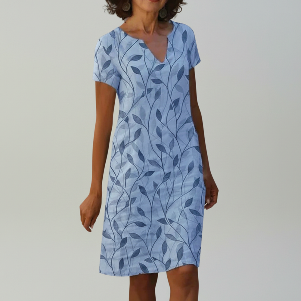 Women V Neck Midi Dress