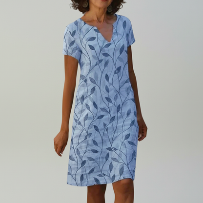 Women V Neck Midi Dress