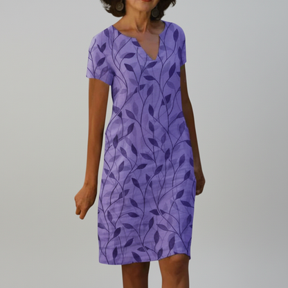 Women V Neck Midi Dress - Vonnera