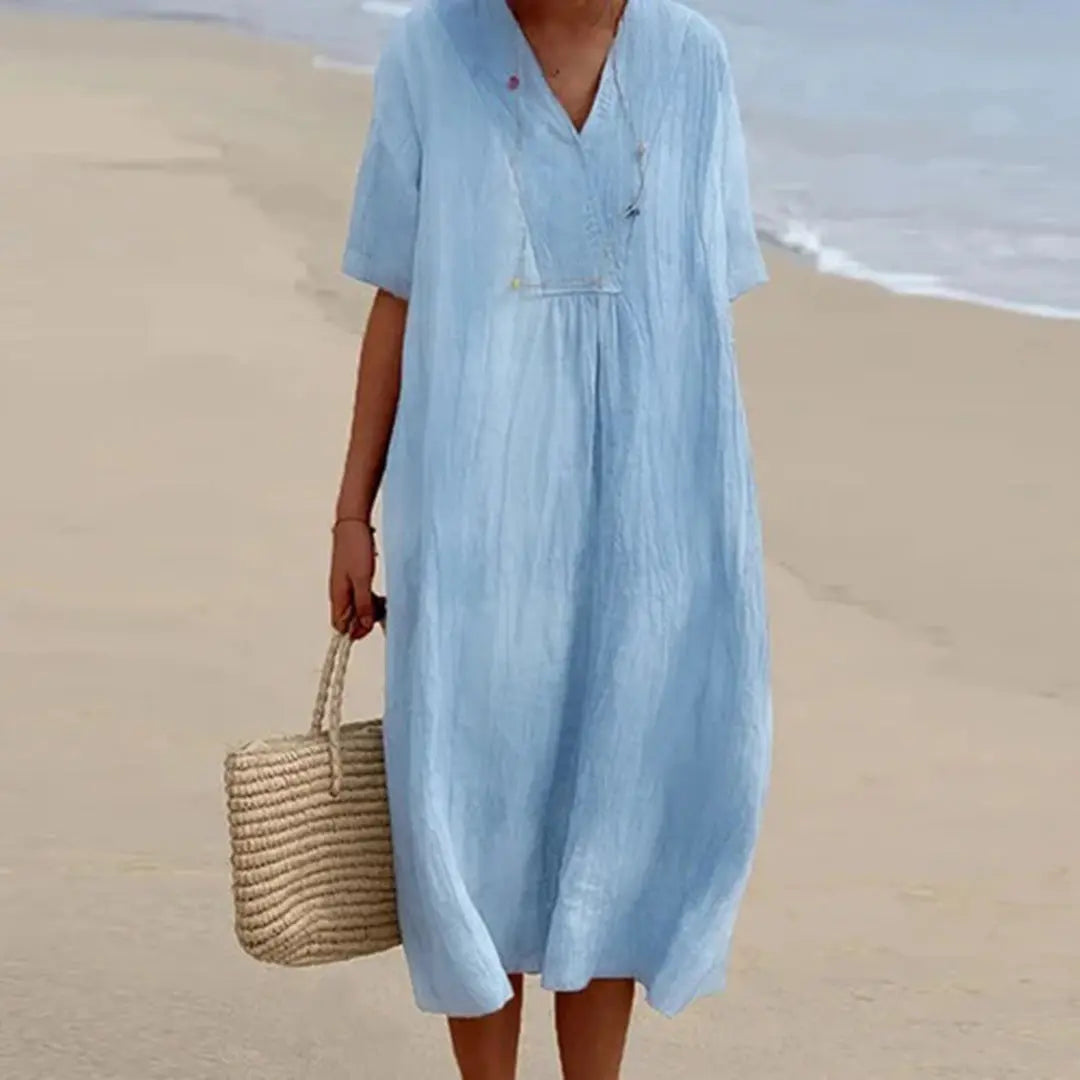 Women's V-Neck Summer Dress - Vonnera