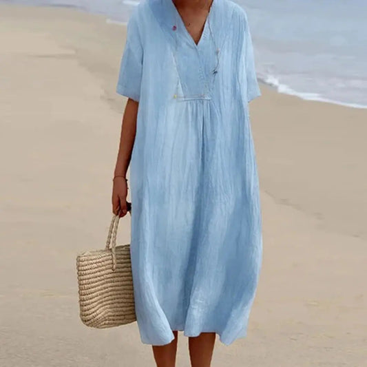 Women's V-Neck Summer Dress - Vonnera