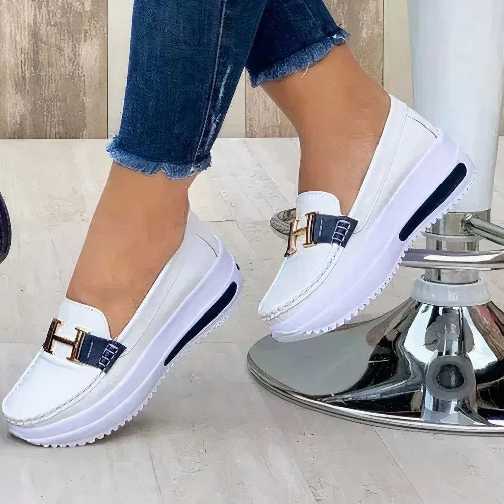 Women's Platform Loafers Slip On Style
