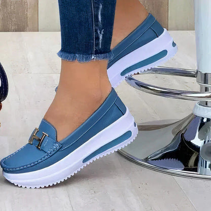 Women's Platform Loafers Slip On Style