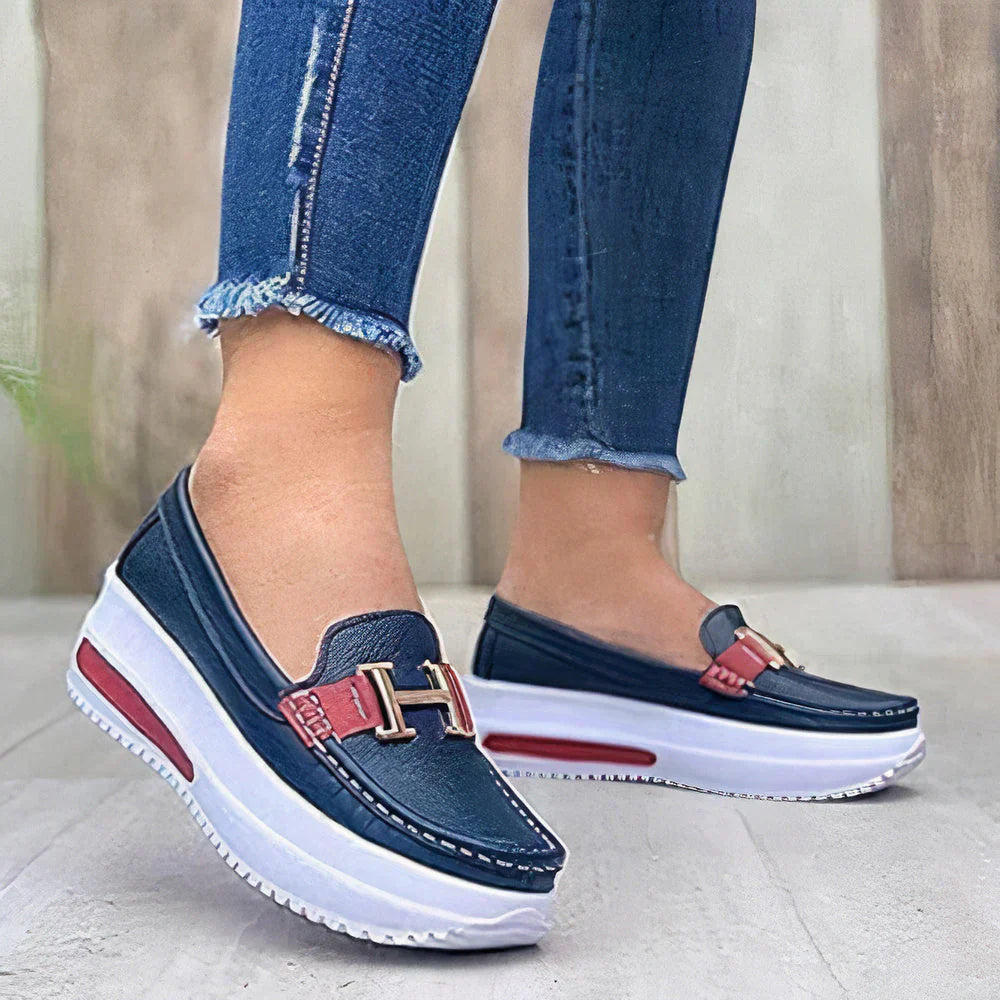 Women's Platform Loafers Slip On Style