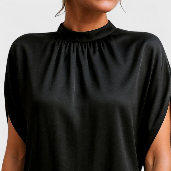 Women's Mock Neck Mini Split Sleeve Dress